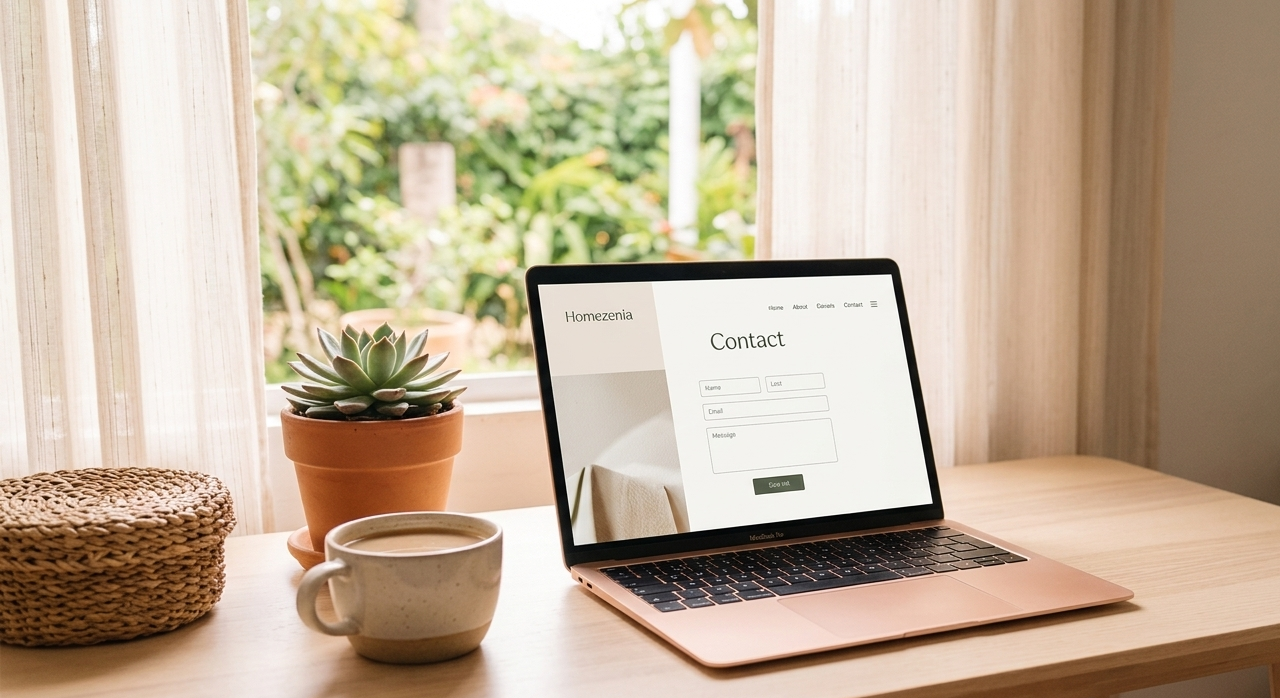 Letra decorativa del logotipo de Homezenia para bienestar y armonía en casa.