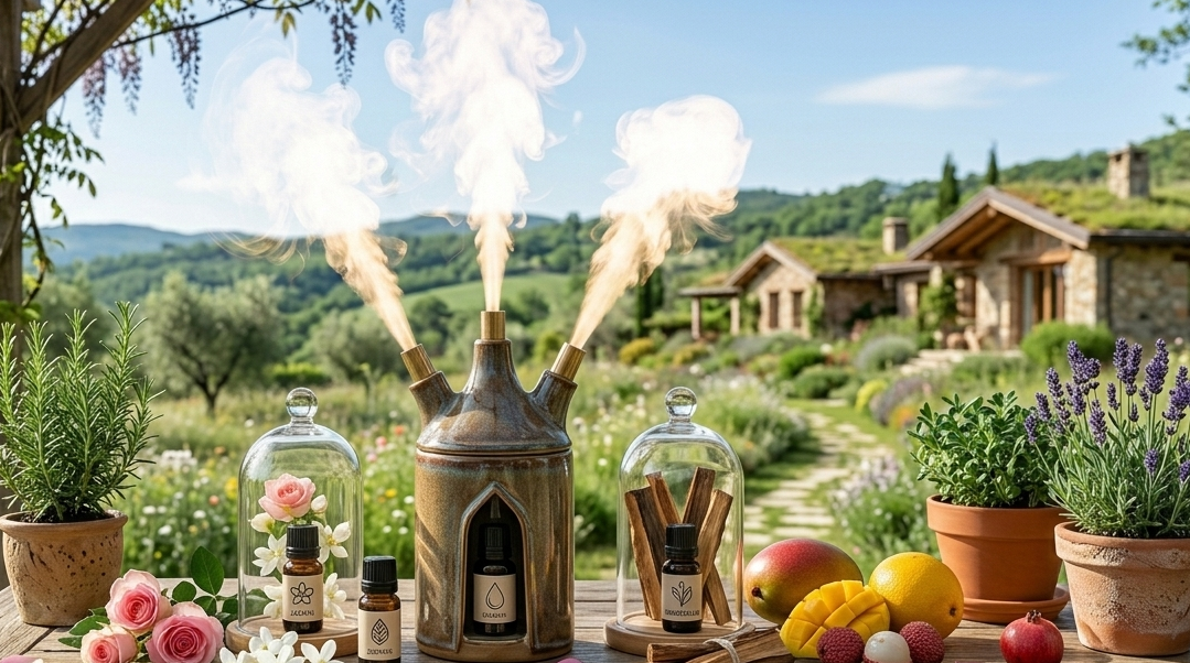 logotipo decorativo de Homezenia para bienestar en el hogar.