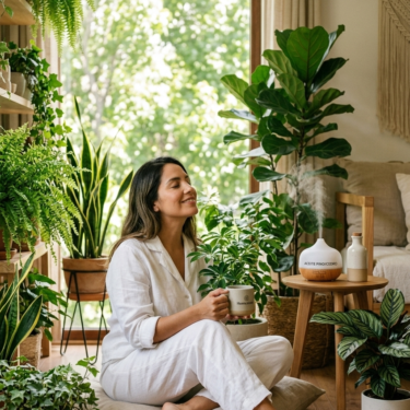 Terapia de baño de bosque para reducir el estrés y conectar con la naturaleza.